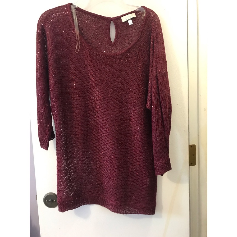 Mesh sweater sparkles